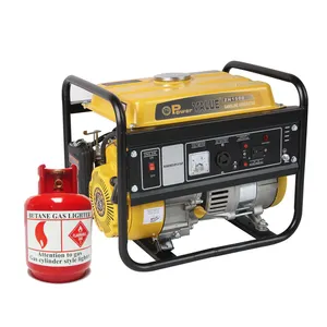 Generator Gas Lpg Cina Mesin Gas Alam Rumah Tangga 1kva 1kw 1kva Recoil/Harga Starter Listrik untuk Dijual POWERVALUE ZH1500NGHD