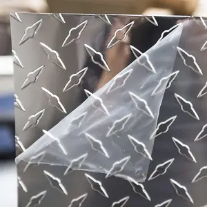 Hoja de placa de aluminio diamante antideslizante T2 T6 de 5mm y 10mm de espesor