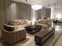 Sofá de cuero completo de lujo ligero con mechones de alta calidad, sofá de nuevo diseño con asiento de amor para sala de estar, comedor, gran oferta, apartamento en casa