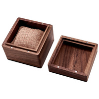 Boîte à montre en bois de noyer massif écologique, taille personnalisable, pour une seule montre-bracelet, avec logo gravable, emballage cadeau pour montre