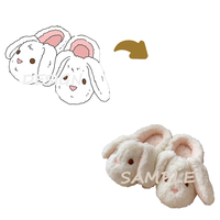 Service OEM ODM pour la fabrication sur mesure de pantoufles personnalisées à l'effigie de personnages de dessins animés par un fabricant de peluches