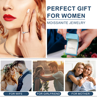 Dropshipping Bijoux de mariage Cadeau Bague de fiançailles en argent sterling 925 VVS Moissanite Diamond Three Stone pour femmes et filles