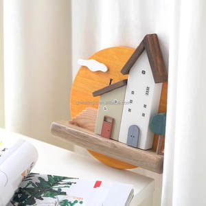 Décoration murale mignonne <span class=keywords><strong>clé</strong></span> <span class=keywords><strong>en</strong></span> <span class=keywords><strong>bois</strong></span> support de rangement entrée crochet mural petit cadre de <span class=keywords><strong>maison</strong></span> - Product Image 3