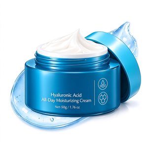 Crema Facial Hidratante Suave con 5 Ácidos Hialurónicos de Diferentes Pesos Moleculares, Escualano y Extracto de Probióticos para Todo Tipo de Piel - Product Image 1
