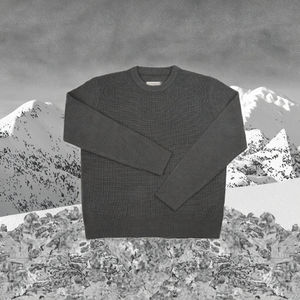 Pull à col rond épais d'hiver pour homme de haute qualité, à épaules tombantes, personnalisable, couleur personnalisée, laine/nylon, manches longues - Product Image 3