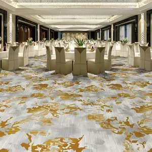 Nylon Material Axminster Carpet Luxury Hotel Flooring Printing Customized Design Hotel Room Carpet For 5 Star