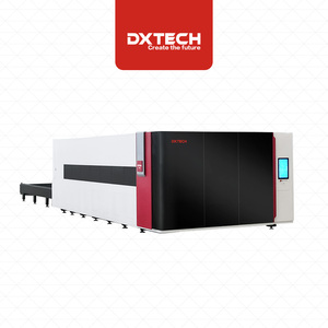 DXTECH 30kw 2060 เครื่องตัดเลเซอร์ไฟเบอร์ CNC สแตนเลสแบบครอบคลุมเต็มรูปแบบกำลังสูง พร้อมแท่นเปลี่ยนวัสดุ - Product Image 1