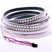 Lampu Strip LED RGB Addressable WS2812B 5V 30 60 144LED Per Meter Tahan Air IP67 Strip Lampu Fleksibel WS2812