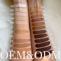 Fond de teint liquide longue tenue mat naturel True Myself, couvrance totale, imperméable, protection solaire multicolores, haute qualité, personnalisable OEM ODM