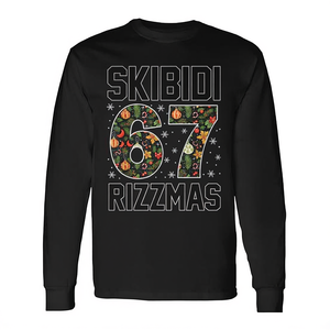 Skibidi 67 Rizzmas T-shirt à manches longues, design de Noël, style Gen Alpha - Product Image 2