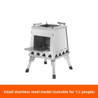 Poêle à bois pliable Luling T220 en acier inoxydable, poêle de camping portable pour la cuisson en plein air, gril à bois pour 1-2 personnes