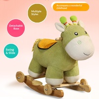 Jouet à bascule en peluche pour enfants Licorne âne cerf cheval à monter à bascule Chaise à bascule deux-en-un 2-6 ans Cadeau d'anniversaire
