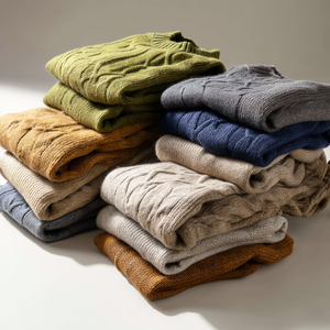 Suéter de <span class=keywords><strong>lana</strong></span> de punto <span class=keywords><strong>aran</strong></span> para hombre, grueso, con estampado geométrico de pescador, transpirable, antiarrugas, para otoño - Product Image 6