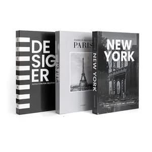 Пользовательские и печатные поддельные декоративные книги дизайн журнальный столик книги для декора книг в твердом переплете
