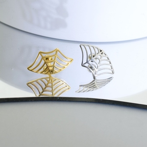 New Small-batch <strong>Design</strong> Stainless Steel Creative Spider <strong>Web</strong> Trend Personality Cold Wind Lattice High-end Sense Earrings - Product Image 4