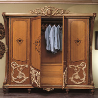 Ensembles de chambre à coucher de style européen lits à baldaquin King Size de luxe à baldaquin en bois massif antique doré royal pour meubles de maison