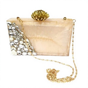 Epoxy Resin Handmade Evening Clutch Hand Bag Angel-Themed Resin Clutch Purse Antique Style <b>for</b> Wedding Decoration & Gift - Product Image 1