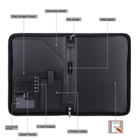 Sac de documents ignifuge YIHUAXING pour bureau/école, format A4/A5, avec fermeture, logo personnalisé, pour le rangement des documents