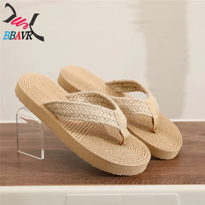 Sandalias de Verano para Mujer, con Punta Abierta, Tejidas en Paja, con Suela de Paja, para Playa y Viajes - Product Image 2