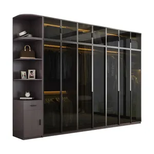 Шкаф для дверей, современный минималистичный скандинавский шкаф из массива дерева, шкаф для 2 дверей, стеклянная дверь, 3 двери, гардероб, угловая Гардеробная