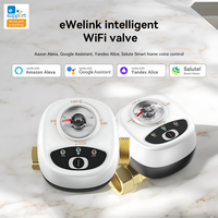 Vanne d'arrêt électrique intelligente WiFi USB EWelink pour eau et gaz, pour maison, camping-car, extérieur, hôtel, contrôle par application Android/PC, minuterie, alarme, compatible Alexa