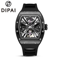 Montre mécanique automatique squelette pour homme, montre-bracelet ajourée, montre de sport et d'affaires pour homme, accepte OEM ODM, vente en gros