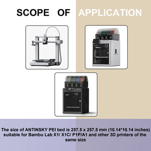 Nouvelle plaque de construction PEI texturée double face en acier à ressort pour imprimante 3D Antinsky Bambulab X1/X1C/P1P/A1 - Product Image 3