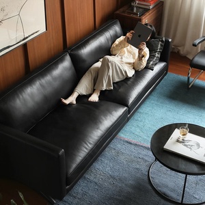 Zayshine <span class=keywords><strong>Divano</strong></span> Italiano Minimalista di Lusso in Vera Pelle a 3 Posti, Set Modulare per Soggiorno, Appartamento, Hotel, Villa, <span class=keywords><strong>Divano</strong></span> di Design - Product Image 4