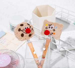 रचनात्मक प्यारा कुकी कार्टून फ्फी प्लश जेल पेन स्कूल बच्चों के सिमुलेशन स्टार मॉडलिंग शिल्प प्लास्टिक ग्लिटर मजाकिया व्यक्तित्व - Product Image 1