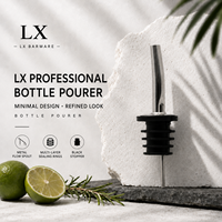 Bouchon verseur en acier inoxydable pour vin rouge, bec verseur pour cocktail, bec verseur métal-plastique, modèle LXD-014, origine Yongkang