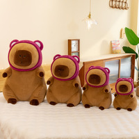 25CM Capybara Cross-dressing Head Pufferfish Gentleman Doll Peluche Jouets Moche Mignon Poupée Cochon d'Inde Poupées Cadeaux En Gros