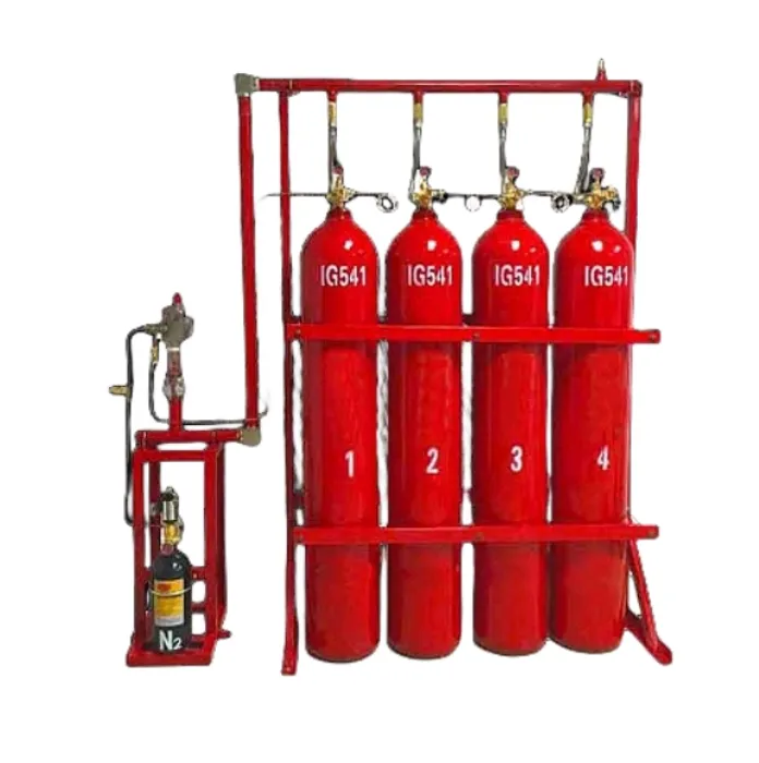 Sistema de extinción de incendios de salida de fábrica con sistema de extintor de incendios de gas inerte IG541