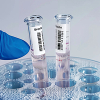 Avec tube de flacon de laboratoire auto-adhésif Établissements personnalisés Entreprises Étiquettes cryogéniques cliniques en plastique pour l'identification des échantillons
