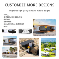 Maison capsule modulaire de luxe portable, maison préfabriquée intégrée, hôtel mobile extérieur, maison mobile intelligente moderne, capsule spatiale