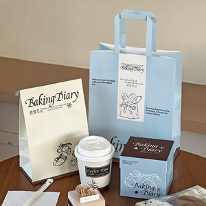 Mini 2-inch Giấy gợn sóng bánh Hộp <span class=keywords><strong>internet</strong></span> nổi tiếng bao bì cho món tráng miệng nướng ngàn lớp mousse UV logo cho thực phẩm - Product Image 4