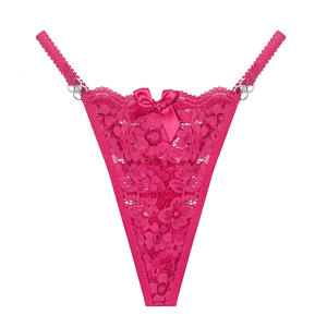 Ropa Interior de Encaje para Mujer Pure Desire, Logotipo Personalizable, Tanga Sexy de Tiro Medio, Cintura Triangular, Tejido de Punto ODM, Secado Rápido y Transpirable - Product Image 6