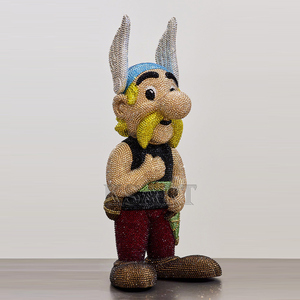 Stick Rhinestone personajes de la Galia héroe animación figuras Asterix pegar cristal diamante Asterix escultura resina artesanía - Product Image 2