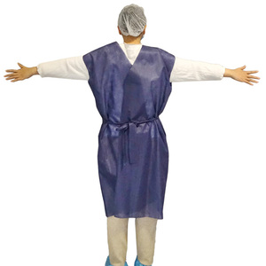 Bata de Aislamiento Desechable Azul de Tela SMS con Certificación CE MDR, Bata Quirúrgica con Lazos Largos para Pacientes, Uso Médico y Clínico en Hospitales - Product Image 4