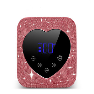 Lámpara UV Profesional para Uñas de 72W, Color Rosa, con Diamantes Brillantes, Recargable, Inalámbrica, 30 Perlas, 9600 mAh - Product Image 1