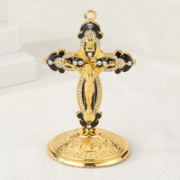 Catholique Jésus Croix Crucifix Creative Métal Croix Crucifix Catholique Jésus Décorations De Desktop Ornements Maison Métal Artisanat