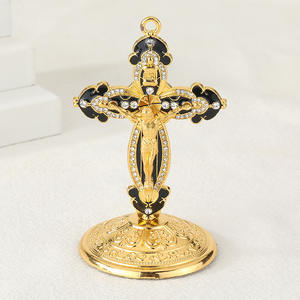 Католическое крестообразное металлическое крестообразное католическое Иисус настольное украшение домашнее металлическое ремесло - Product Image 3