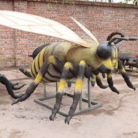 Modèle d'abeille animatronique de grande taille pour la décoration extérieure de jardin, modèle d'animal pour la ferme