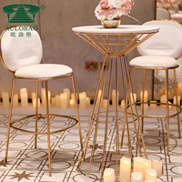 Table de bar mobile haute en acier inoxydable pour événements d'extérieur