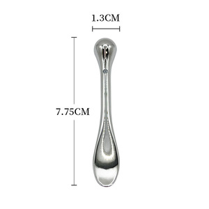 Espátula para Crema de Ojos y Varita de Masaje Facial de Aleación de Zinc - Herramienta Metálica de Doble Punta para el Cuidado de la Piel, Cuchara de Belleza Reutilizable e Higiénica con Punta de Bola - Product Image 3