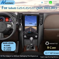 Radio de coche Android de 12,1 pulgadas para Infiniti G25 G35 G37 Q60S 2004-2015 reproductor de vídeo Multimedia automático navegación GPS inalámbrico Carplay
