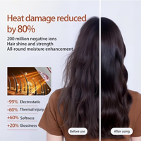 Sèche-cheveux mains libres 110000 tr/min, 1700W, souffleur à séchage rapide à ions négatifs 55 ° Séchoir à cheveux professionnel à double sortie d'air avec contrôle de température pour salon et domicile