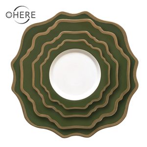 Assiette de présentation de luxe Ohere <span class=keywords><strong>Green</strong></span> Sunflower Design pour événements et traiteurs, utilisable au lave-vaisselle - Product Image 5