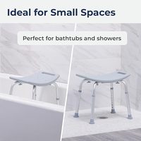 Rutschfester Duschstuhl für Senioren, Badezimmer-Set, Hocker aus Aluminium, höhenverstellbar, Pflegeprodukte für ältere Menschen