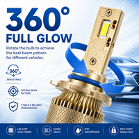 Ampoule de phare LED 9005 HB3 140W 12500LM 12V en aluminium, faisceau de route, remplace les ampoules d'origine usagées, améliore la puissance du faisceau pour