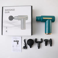 Masseur musculaire à percussion électrique portable miniature chinois, pistolet de massage avec 4 têtes de massage, fonction musicale, 1500 mAh